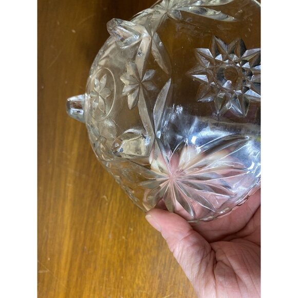 Vintage Anchor Hocking 3 Footed Candy Dish 6.5” Early American Prescut - Picture 7 of 8
